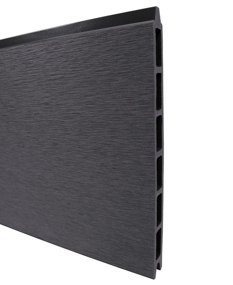 WPC Profi Zaun WPC Sichtschutzzaun MUSTER Handmuster 15 cm anthrazit, (WPC Zaun, Musterstück 15 cm) von WPC Profi