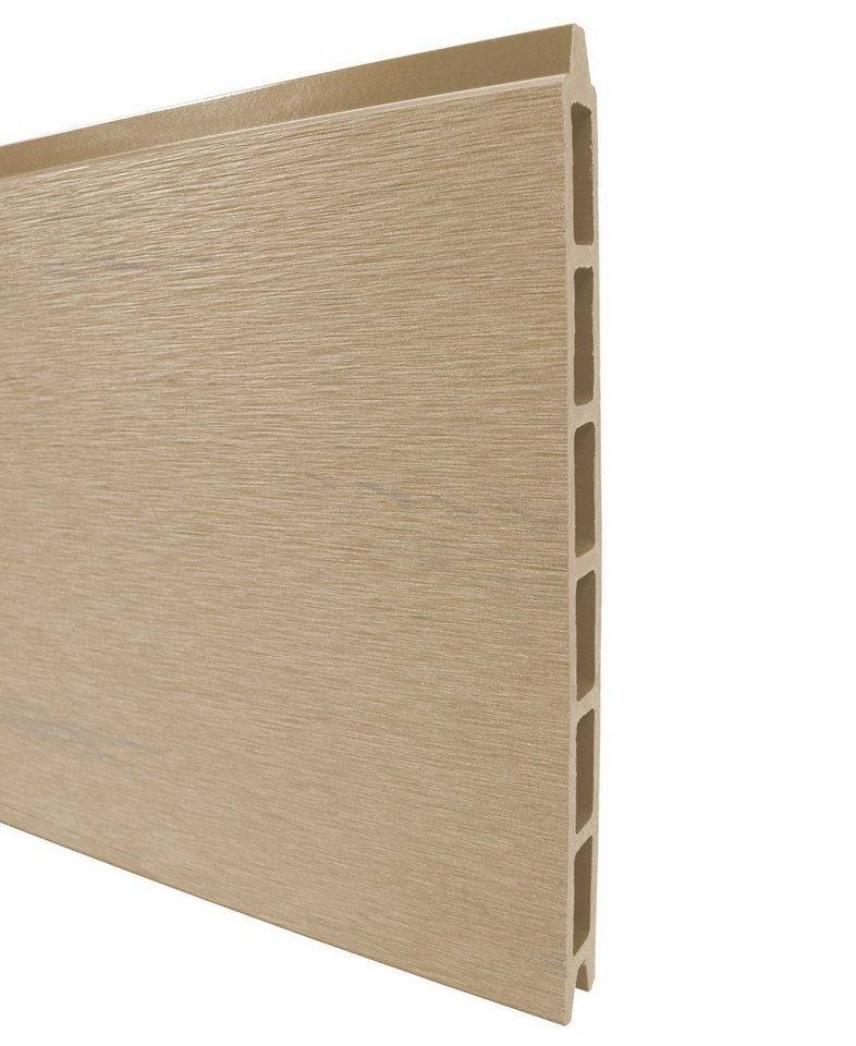 WPC Profi Zaun WPC Sichtschutzzaun MUSTER Handmuster 15 cm sandbeige, (WPC Zaun, Musterstück 15 cm) von WPC Profi
