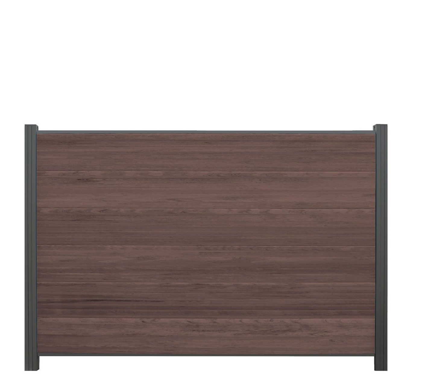 WPC Profi Zaun Komplettset Zaunelemente choco anthrazit mix 180x120 cm, (Komplettset, mit Start- und Abschlussleisten, Pfosten und Zubehör) von WPC Profi