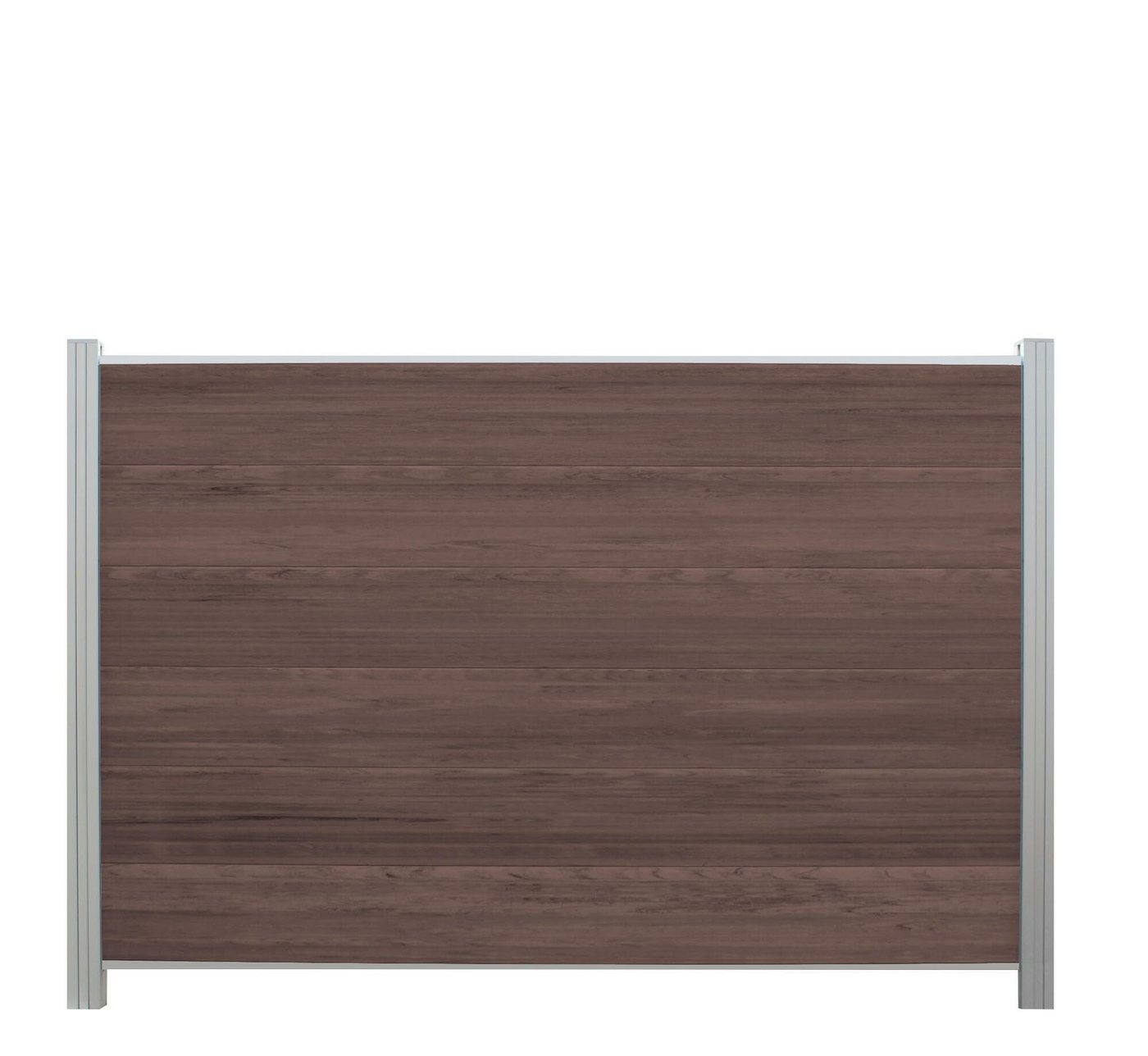 WPC Profi Zaun Komplettset Zaunelemente choco anthrazit mix 180x120 cm, (Komplettset, mit Start- und Abschlussleisten, Pfosten und Zubehör) von WPC Profi