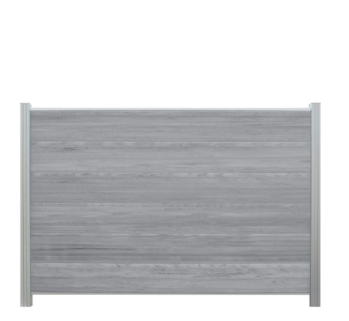 WPC Profi Zaun Komplettset Zaunelemente grau anthrazit mix 180x120 cm, (Komplettset, mit Start- und Abschlussleisten, Pfosten und Zubehör) von WPC Profi