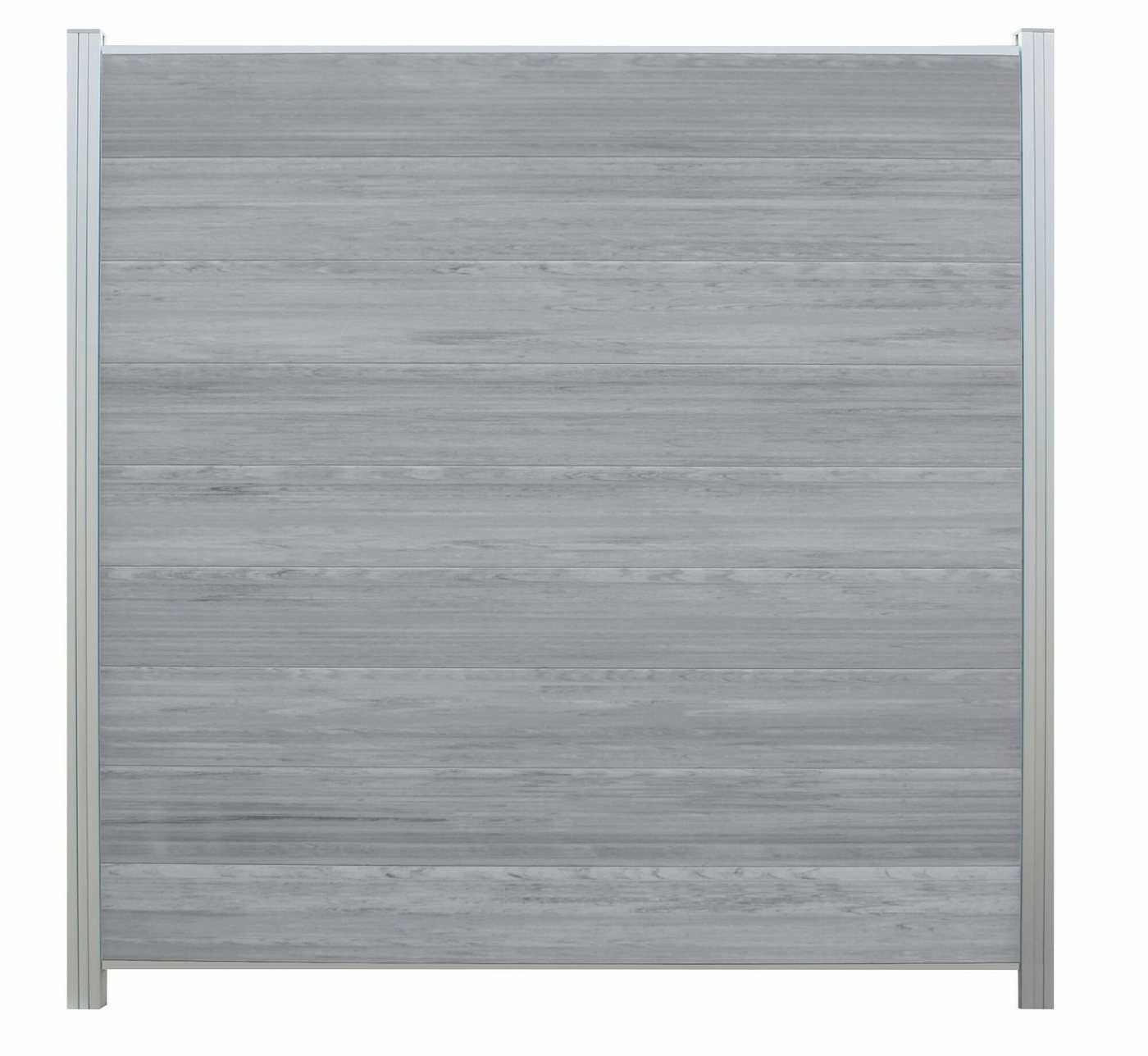 WPC Profi Zaun Komplettset grau anthrazit mix Sichtschutz Steckzaun Paneel 180x180cm, (Komplettset, mit Start- und Abschlussleisten, Pfosten und Zubehör) von WPC Profi