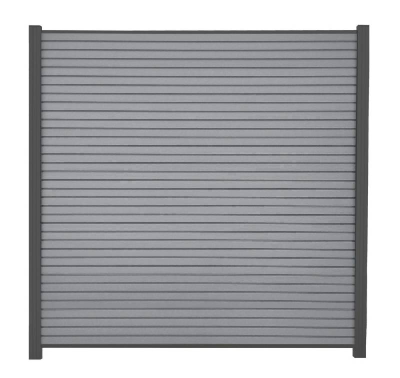 WPC Profi Zaun Zaun Sichtschutzzaun Sichtschutz Rhombus Grau Komplettset 180x185 cm, (Komplettset, mit Start- und Abschlussleisten, Pfosten und Zubehör) von WPC Profi