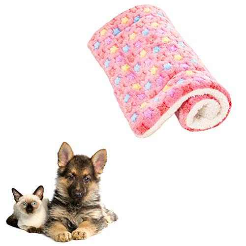 Haustierdecke Hundedecken Waschbar Tierarztbett Hundematte Haustierdecke Warme Hundebox Bett Kätzchenbetten Weiche Decke pink,Small von WPCASE