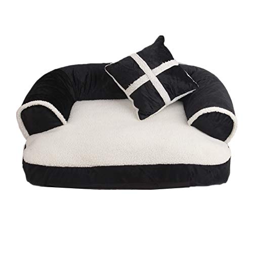 Hundeplatz Katzenbett Waschbar Hundebett Kleine Hunde Waschbar Hundebett Tierbett Katzenbett Hundesofa Katzensofa Kissen Flauschig, Weich U. Waschbar FüR Katzen Hunde Black von WPCASE