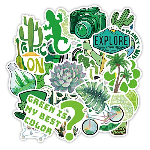 WPCASE Aufkleber Set Sticker Aufkleber Sticker Pack Stickerset Stickers Sticker Set Handy Sticker Sticker Erwachsene Notebook Sticker Auto Sticker Aesthetic Sticker Laptop Stickers Green von WPCASE