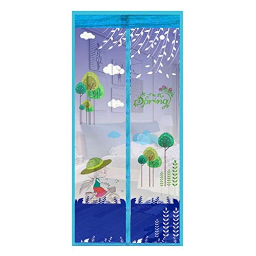 WPCASE Fliegengitter Fliegengitter Vorhang BalkontüR Fliegengitter FliegengittertüR Fliegenvorhang Fliegengitter Magnet Insektenschutz BalkontüR Fliegengitter BalkontüR Magnet Blue,100-210cm von WPCASE