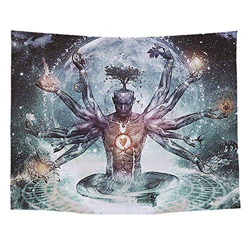 WPCASE Wandteppich Wandteppich Psychedelic Wandtuch Psychedelic Goa Wandtuch Wandbehang Wandteppich Boho Tuch Wand Wandtuch Wandteppich Mandala WandtüCher Tapestry 150 * 130 von WPCASE