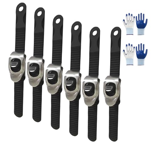 Ultimativer Hochleistungs-Griff Verschluss Gurt, Verstellbare Hochleistungs-Ratschenschnalle Aus Metall, Verbindbare Mehrzweck-For Einfachen Festziehen, For Den Heim- Und Außenbereich(6 PCS) von WPDUIODF