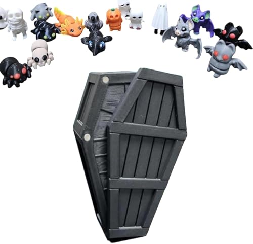 WPDUIODF 3D-Gedruckter Halloween Mystery Countdown – 13 Tage Minifiguren, Adventskalender Mit Figuren, Halloween Countdown-Kalender, Geschenke for Familien Und Freunde(Black) von WPDUIODF