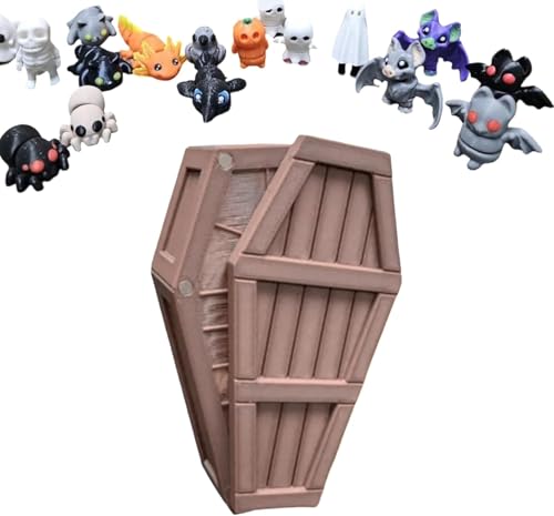 WPDUIODF 3D-Gedruckter Halloween Mystery Countdown – 13 Tage Minifiguren, Adventskalender Mit Figuren, Halloween Countdown-Kalender, Geschenke for Familien Und Freunde(Brown) von WPDUIODF