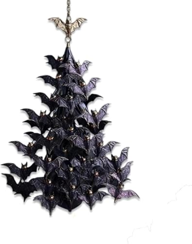 WPDUIODF Fledermausschwarm-Baumschmuck, Fliegende Fledermaus, Halloween-Dekoration for Draußen, 2D-Flache Acryl-Halloween-Dekoration, for Weihnachtsbaum, for Party Oder Zuhause(1pcs) von WPDUIODF