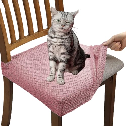 WPDUIODF Getoverfinish wasserdichte Jacquard-Stuhlhussen, Abnehmbare Stretch-Jacquard-Sitzbezüge for Esszimmerstühle, Wasserdichter Und Staubdichter, for Das Esszimmer In Der Küche(Pink,4pcs) von WPDUIODF