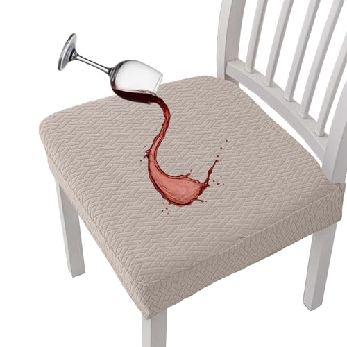 Wasserdichte Jacquard-Stuhlhussen, Wasserdichte Sitzbezüge For Esszimmerstühle, Abnehmbare, Waschbare Stuhlhussen, For Stühle, Langlebig, Leicht Zu Reinigen, For Küche Und Esszimmer(Beige*b,Set of 4) Wasserdichte Jacquard-Stuhlhussen, Wasserdichte Sitzbezüge For Esszimmerstühle, Abnehmbare, Waschbare Stuhlhussen, For Stühle, Langlebig, Leicht Zu Reinigen, For Küche Und Esszimmer(Beige*b,Set of 4) von WPDUIODF