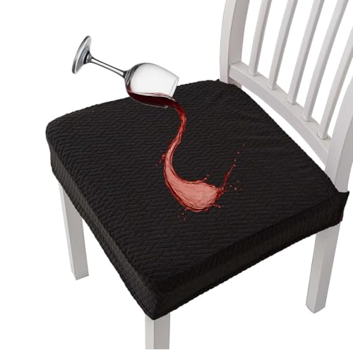 Wasserdichte Jacquard-Stuhlhussen, Wasserdichte Sitzbezüge For Esszimmerstühle, Abnehmbare, Waschbare Stuhlhussen, For Stühle, Langlebig, Leicht Zu Reinigen, For Küche Und Esszimmer(Black,Set of 4) Wasserdichte Jacquard-Stuhlhussen, Wasserdichte Sitzbezüge For Esszimmerstühle, Abnehmbare, Waschbare Stuhlhussen, For Stühle, Langlebig, Leicht Zu Reinigen, For Küche Und Esszimmer(Black,Set of 4) von WPDUIODF