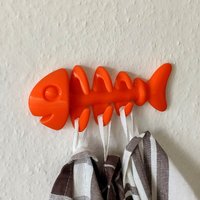 Fiboki - Wandhaken, Handtuchhalter, Schlüsselbrett, Lustiges Fischmotiv von WPE3D
