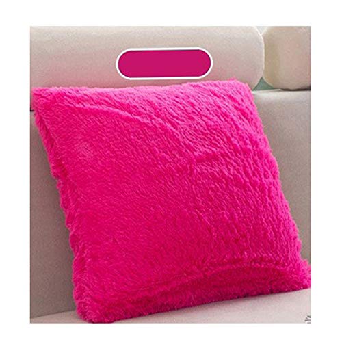 WPHH 2Er Pack 40X40cm Kissenbezug Lange Plüsch Dekorative Wurfkissenbezug Sitz Sofa Umarmung Kissenhülle Home Decor Dekokissen,Rose von WPHH