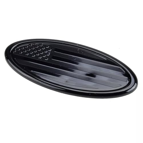 WPHYGMK Auto-Ersatzteile 6 Zoll ovaler Kühlergrill hinten Heckklappe Flagge Emblem Abzeichen passend for Ford for Edge Einfache Reparatur von WPHYGMK