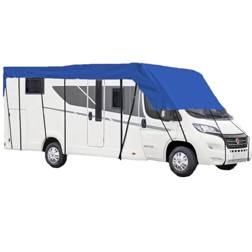Generisch Wohnwagen Abdeckung Wohnwagen Schutzhülle Wohnmobil Dachabdeckung, wasserdichte Schutzdach Dachschutzplane,Lanen-Schutzdachabdeckung Für LKW-Camper, Reiseanhänger,Blau,9.5x3.3m/16.4x10.8ft von WPJBDS