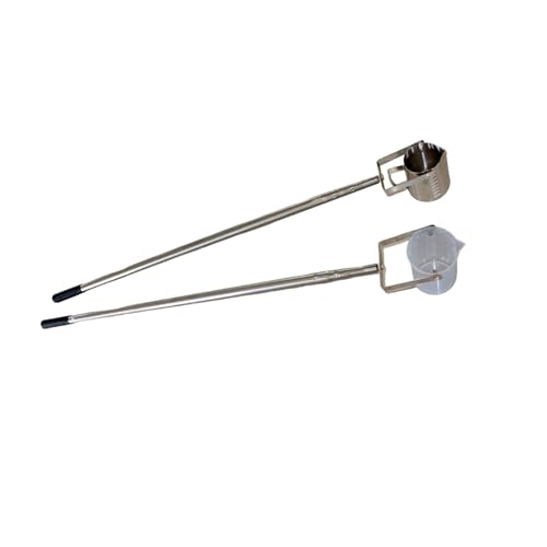 Wasserprobenehmer mit Teleskopstangen,1000 ml Teleskop-Wasserprobenentnahmesystem Stab aus Edelstahl,Pendelbecherprobenehmer Wasserprobenentnahmestange Ver(Size:1.11m-3m/3.6ft-9.8ft,Color:Edelstahl) von WPJBDS