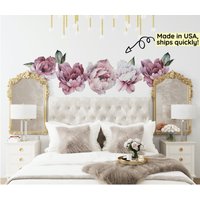 Lila Blumen Wandsticker | Wandtatz Wandpapier Kinderzimmer Kunst Schlafzimmer Dekor Badezimmer Wohndekoration von WPJasmin