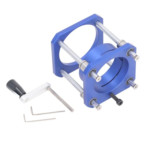 WPKD BLUEIY Hubtisch für Router,0-54 Mm Verstellbarer Fräser Hebesatz,Fräser Hebebühne aus Aluminiumlegierung,4 Backen Klemmung Fräser Hebebühnen für Holzbearbeitung 64–65 Mm Außendurchmesser von WPKD BLUEIY