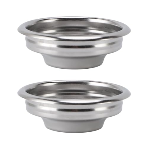 2 Stück 58 Mm Siebträger Filterkorb, Edelstahl 1 Tasse Kaffee Siebträger Korbschale für Kaffeemaschine Siebträger Teile von WPKD BLUEIY