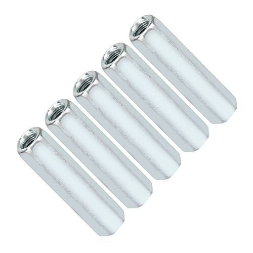 WPKD BLUEIY 5 Stück Gewindemuffen M6x40,Lange Stangenmuttern,Sechskantmuffen,Gewindehülsen,Abstandshalter Verbindungsmuttern,Verzinkte Kohlenstoffstahlstangen FüR Bolzen Bolzen Schrauben von WPKD BLUEIY