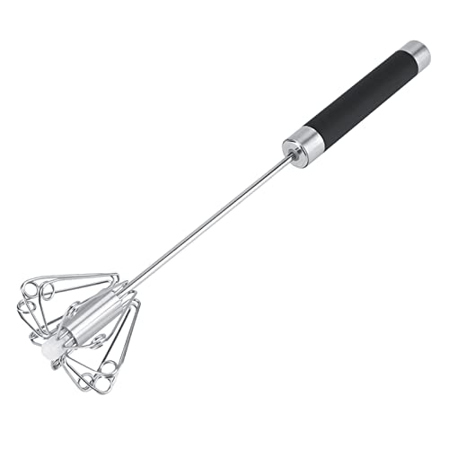 Edelstahl Eierrühr, Hand Push Halbautomatischer Eierklopfer, Anti-Rost manuelle drehbare Schneebesen Eierrühr Sahne Milchmischer Mixer zum Kochen Backen von WPKD BLUEIY