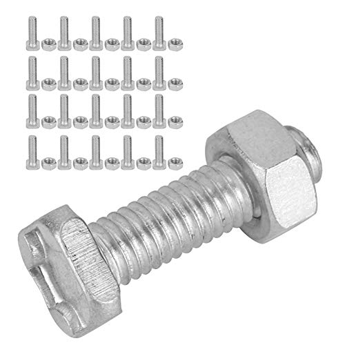 Gewächshausschrauben und Muttern 20er-Set, 22 Mm M6x22 Schrauben und M6 Muttern, Robustes, Hochfestes Aluminium Mutternschrauben Set Werkzeugzubehör für Gewächshaus Wintergarten von WPKD BLUEIY