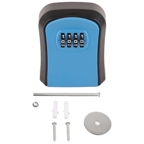 Kombinationsschloss Kasten an der Wand befestigte Schlüsselschloss Boxen, robuste ABS 4 stellige Passwort wasserdichte Schlüsselspeicher Sperrkasten mit 5 Tasten Kapazitäts Schlüss (Blau) von WPKD BLUEIY