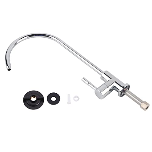 Küchenspüle Wasserhahn Faucet Tap, 1/4inch Zinklegierung schlanke Gans Hals Wasserhahn verchromt Armaturen für Home Kitchen Umkehrosmose RO Trinkwasserfilter von WPKD BLUEIY