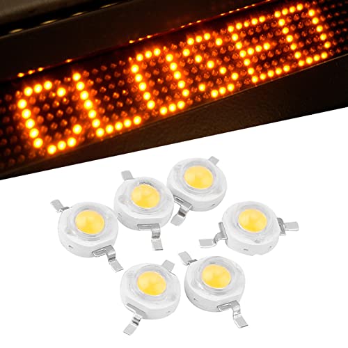 LED Licht Perlen, 1W 3.2-3.4V LED Chip Glühbirne High Power LED-Perlen 100~110 Lumen Helligkeit Emittierende Dioden Chips SMD für Home DIY Beleuchtung Armaturen Dekor(Warmweiß 3000 K) von WPKD BLUEIY
