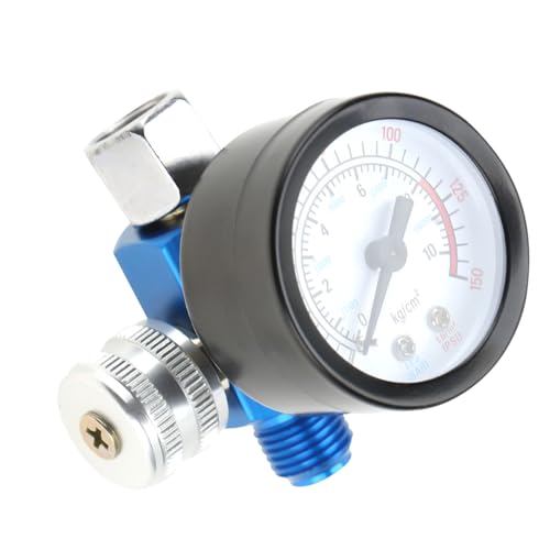 WPKD BLUEIY Luftkompressor Reglerventil mit Manometer,Druckregler,Druckregelventil,G1/4-Zoll Gewindeanschluss Zum Anschluss von Spritzpistolen,Luftdruckregler Kit für Pneumatische Werkzeuge WPKD BLUEIY Luftkompressor Reglerventil mit Manometer,Druckregler,Druckregelventil,G1/4-Zoll Gewindeanschluss Zum Anschluss von Spritzpistolen,Luftdruckregler Kit für Pneumatische Werkzeuge von WPKD BLUEIY