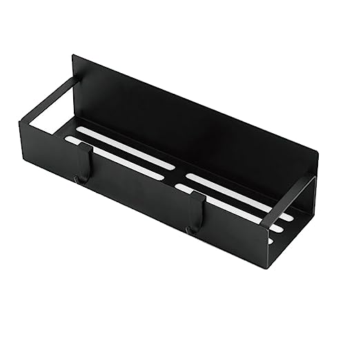 Magnetisches Kühlschrank Gewürzregal mit Haken, Wandmontage Küchenaufbewahrung Hängender Gewürzhalter Organizer Starke Magnetische Regale (Schwarz groß) von WPKD BLUEIY