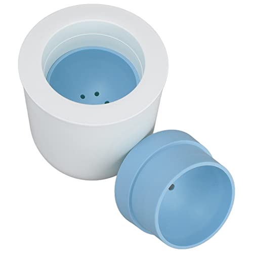 Mehrschichtiger Kugel-Eisbereiter, Runder Silikon-Eiswürfelbereiter, Großer Eiskugelbereiter für Gekühlte Getränke, Cocktails und Kaffee (Blau) von WPKD BLUEIY