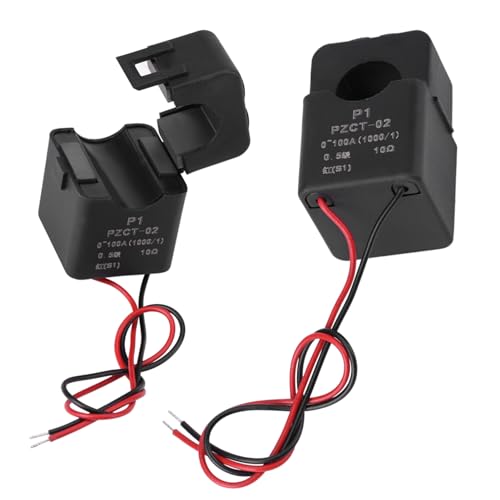 PZCT-02 Stromwandler, -40 ℃ ~ + 85 ℃ Split-Stromwandler B-Spulensensor für 100-A-Ampere-Energiezähler von WPKD BLUEIY