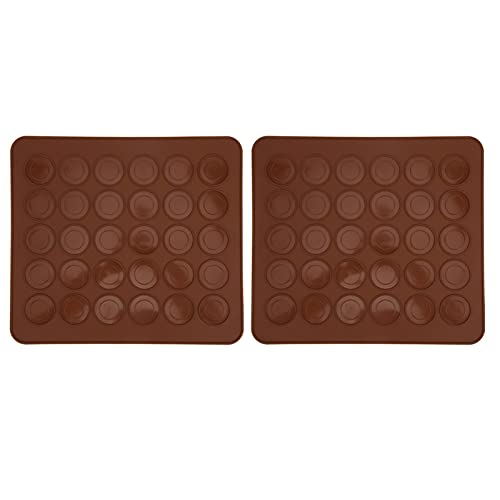 WPKD BLUEIY 2 Stück 30 Löcher Silikon Antihaft Macaron Pad, Backmatte für Küche, Macaron-Matte, Ofenmatte, Küchenutensilien, ideal zum Backen von Macarons von WPKD BLUEIY