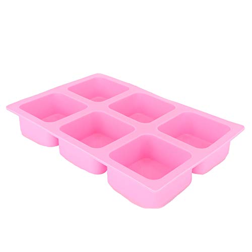 WPKD BLUEIY 6 Gitter Quadratische Silikon Kuchen Aroma Handherstellung Seifenform DIY Werkzeug für Backen, Seife, Kuchen, Küchenutensilien von WPKD BLUEIY