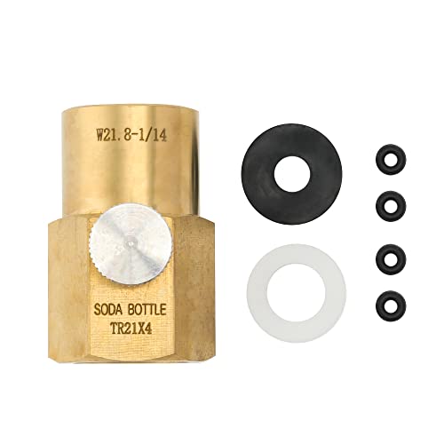 WPKD BLUEIY CO2-Anschlussadapter für Haushalts-Sodaflaschen aus Messing zum Befüllen von Soda W21.8 auf TR21.4 WPKD BLUEIY CO2-Anschlussadapter für Haushalts-Sodaflaschen aus Messing zum Befüllen von Soda W21.8 auf TR21.4 von WPKD BLUEIY