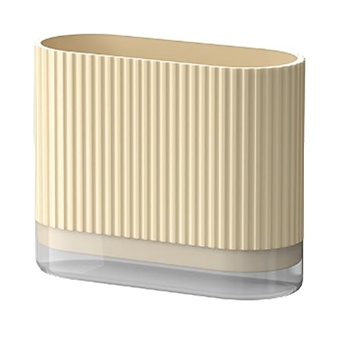 WPKD BLUEIY Kunststoff Utensil Halter, Küche Besteck Drainer Küche Beige Utensil Halter Pastable Löffel Halter für Zuhause, 13.7 X 16.5 X 8cm von WPKD BLUEIY