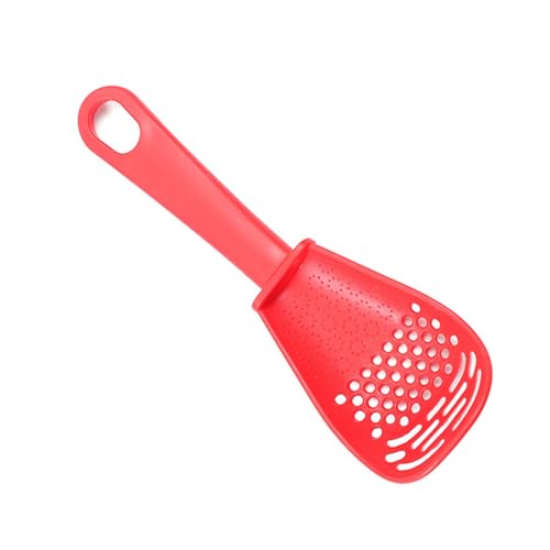 WPKD BLUEIY Multifunktionales Kochlöffelsieb, PP Haushaltsb nder Sieb Reibe Stampfer, Küchenwerkzeug zum Maischen, Abtropfen und Schaufeln, 30 cm lang, leicht, weiß von WPKD BLUEIY