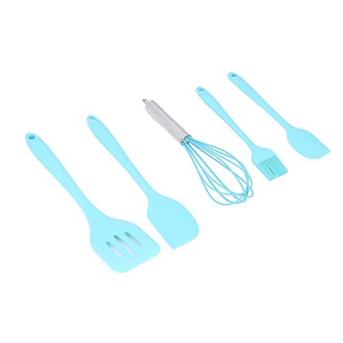 WPKD BLUEIY Silikon-Küchenutensilien-Set, hitzebeständig und leicht zu reinigen, Blau, 5-teilig von WPKD BLUEIY
