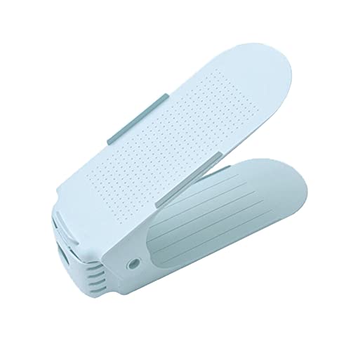 WPKD BLUEIY Verstellbares Schuhregal, innovativer zweilagiger Schuhhalter, platzsparendes Design für Zuhause und Schlafsaal, Himmelblau, Schuhschlitz-Organizer WPKD BLUEIY Verstellbares Schuhregal, innovativer zweilagiger Schuhhalter, platzsparendes Design für Zuhause und Schlafsaal, Himmelblau, Schuhschlitz-Organizer von WPKD BLUEIY