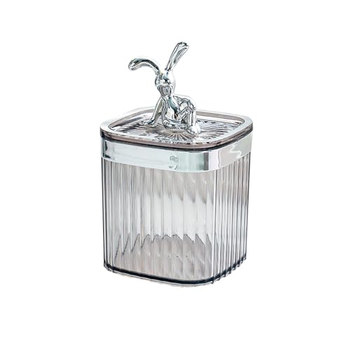 WPKD BLUEIY Wattestäbchen Box, Zahnstocherhalter Behälter, Transparent große Kapazität Zahnstocher Spender Kunststoff Zahnstocher Spender Fall mit Deckel für Haus und Restaurant(Grau) von WPKD BLUEIY