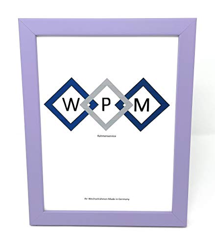 WPM Bilderrahmen aus Holz, Schwarz,Weiß,Gold,Silber etc. in Allen gängigen Größen (Flieder, 15x20) von WPM