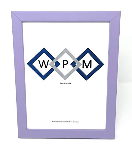 WPM Bilderrahmen aus Holz, Schwarz,Weiß,Gold,Silber etc. in Allen gängigen Größen (Flieder, 50x60) von WPM