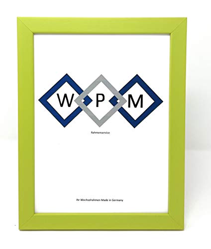 WPM Bilderrahmen aus Holz, Schwarz,Weiß,Gold,Silber etc. in Allen gängigen Größen (Grün, 18x24) von WPM