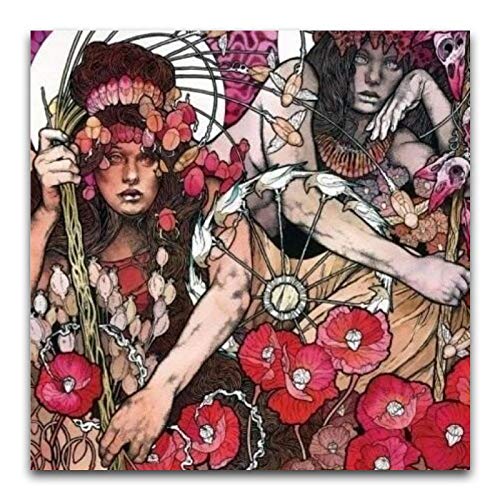 Baroness Band Album Cover – rotes Albumposter Dekorative Malerei Leinwand Wandkunst Wohnzimmer Poster Schlafzimmer Gemälde 30 x 30 cm von WPQL