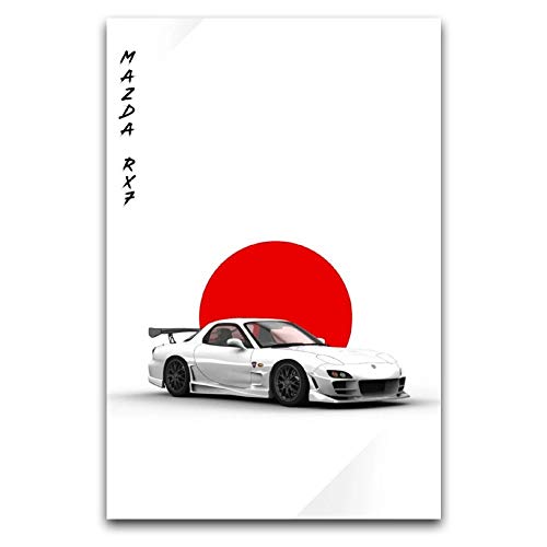 WPQL JDM Auto Mazda Rx7 Tribute Classic (2) Poster Dekoration Gemälde Leinwand Wandkunst Schlafzimmer Wohnzimmer Poster Gemälde 30 x 45 cm von WPQL